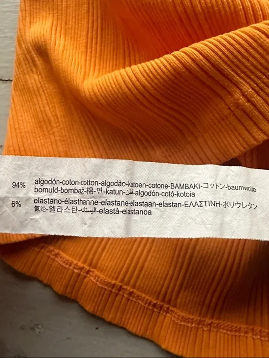 Zara Orange Ribbed Racerback Tank - Picture 3 of 4